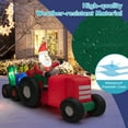 thumbnail image 5 of Costway 9 FT Long Christmas Inflatable Santa Claus Driving Tractor with Gifts Decoration, 5 of 10