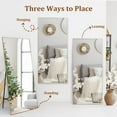 thumbnail image 4 of Trilenars Full Length Mirror with Stand, 76 "X 34 Self-Standing Mirror Full Length, Floor and Full Length Mirror with Aluminum Thin Frame, Suitable for Bedroom, Living Room, Dressing Room, Gym, 4 of 7