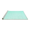 thumbnail image 2 of Ahgly Company Machine Washable Indoor Round Solid Turquoise Blue Modern Area Rugs, 5' Round, 2 of 4