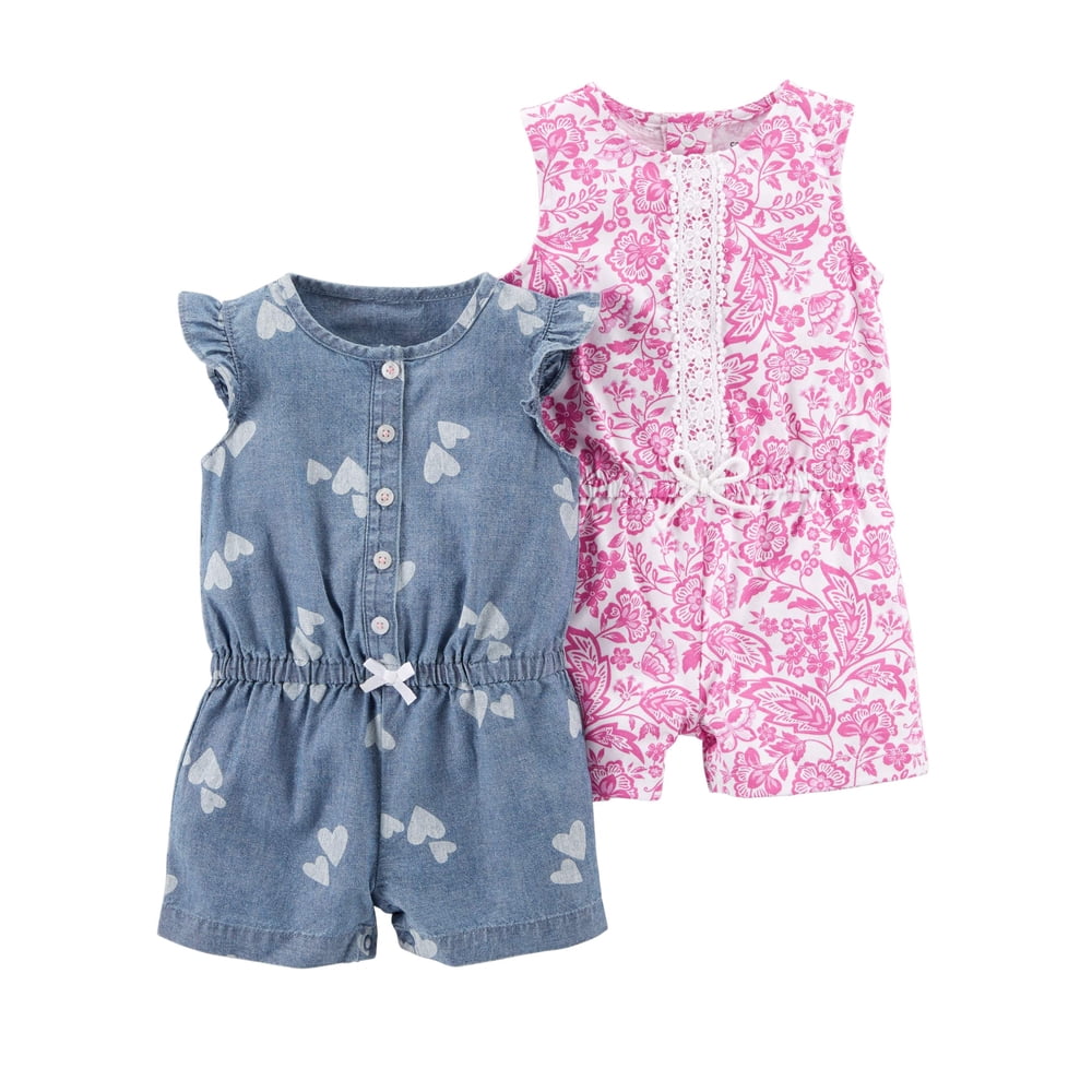 Child of Mine by Carter's Baby Girl Sleeveless One Piece Rompers, 2