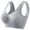 Gray, variant on Women's Cozy Wireless Bra, Full-Coverage Pullover Bra, Seamless T-Shirt Bra Hot Pink L