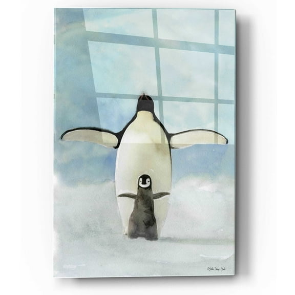 Epic Art 'Penguins' by Stellar Design Studio, Acrylic Glass Wall Art, 12"x16"