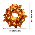 thumbnail image 2 of Kezqiaxn Fall Wreaths for Front Door 17.7Inch Halloween Door Wreath with Light Maple Leaf Red Sunflower Wreath Decoration Props Festival Dead Branch Circle Decoration Door Hanger, 2 of 8