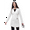 White, variant on Adar Universal Stretch Lab Coat For Women - 36" Tab-Waist Lab Coat
