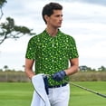 thumbnail image 2 of Kdxio Happy St. Patrick's day Print Men's Short Sleeve Polo Shirt,Midweight Men's Shirt, 2 of 6