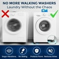 thumbnail image 6 of Anti Vibration Pads for Washing Machine - 4 Pads with Tank Tread Grip + Level - Washer Dryer Pedestals Fits All Machines - Noise Dampening, Protects Laundry Room Floor - Washing Machine Support, 6 of 7