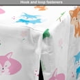 thumbnail image 4 of Fox Dog Crate Cover, Repetitive Pine Tree and Fox Cartoon Illustration Print on Plain Backdrop, Easy to Use Pet Kennel Cover for Medium Large Dogs, 35" x 23" x 27", White Multicolor, by Ambesonne, 4 of 6