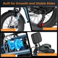 thumbnail image 4 of MOONCOOL FT1 Folding Electric Tricycle for Adults,48V 14.5Ah UL2849 (By SGS) Removable battery, 500W Motor,7-Speed,20" x 4.0" Fat Tire 3 Wheel Off-Road Electric Bike W/ Differential Gear,60 miles, 4 of 13