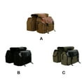 thumbnail image 4 of Sonducket Sillín de bicicleta, alforjas impermeables de lona, ​​mochila, herramientas laterales, asiento trasero, portabicicletas, viajes, Ciclismo Negro, 4 of 6
