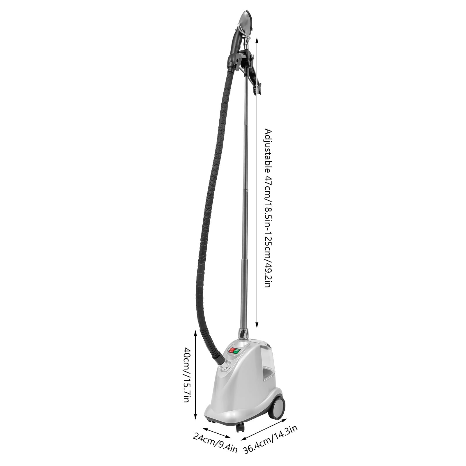 Heavy Duty Garment Clothes Steamer 1800w Standing Clothes Steamer Clothes Hanger 37*23*42 cm for Iron Suits, Shirts, Skirts