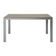 thumbnail image 4 of CorLiving Gallant Rectangular Aluminum and Poly-Wood Outdoor Dining Table with Umbrella Hole, Silver Grey/Taupe, 4 of 9