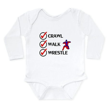 

CafePress - Crawl Walk Wrestle Body Suit - Long Sleeve Infant Bodysuit