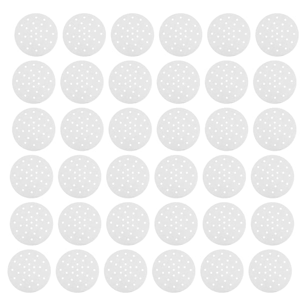 100 unids papel pergamino 20 cm perforado sin palanca para hornear almohadilla de papel de la freidora