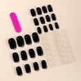 thumbnail image 2 of Fofosbeauty Christmas Nails 24pcs Press on False Nails Tips, Square Fake Acrylic Nails, Pure Black, 2 of 8