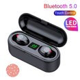 thumbnail image 1 of Gwong Electrónica F9 Pantalla portátil LED Pantalla de alimentación inalámbrica Bluetooth compatible con 5.0 auriculares con caja de carga, 1 of 7