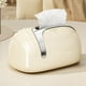 thumbnail image 4 of Soporte multifuncional para cajas de pañuelos, organizador de escritorio de plástico beige con muelle • Compartimento de almacenamiento para objetos pequeños • Mesa de té en la cocina, salón, 4 of 6