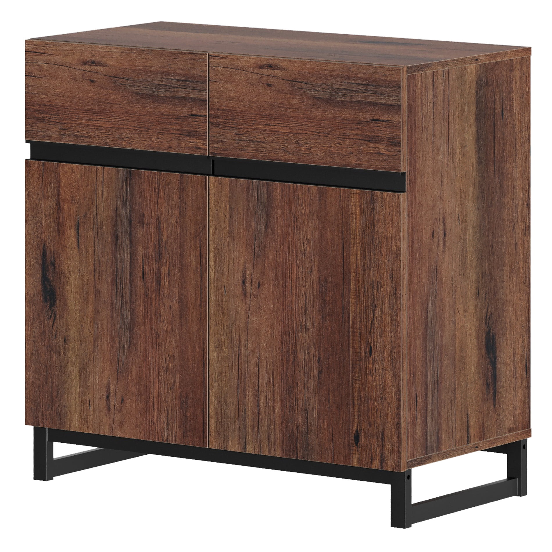 Modern TV Stand for TVs Walnut