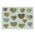thumbnail image 1 of Valentine Cutting Board, Hand Drawn Heart Shapes Different with Ornamental Details Cartoon Art, Decorative Tempered Glass Cutting and Serving Board, Small Size, Multicolor, by Ambesonne, 1 of 1