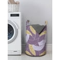 thumbnail image 3 of Geometric Laundry Bag, Crossed Curved Arc Design with Different Colors Abstract Motif, Hamper Basket with Handles Drawstring Closure for Laundromats, 13" x 19", Purple Lavender, by Ambesonne, 3 of 4