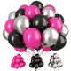 thumbnail image 1 of Balloons Padeady, color rosa intenso y negro, 30 unidades, 30 cm, con cintas, 1 of 9