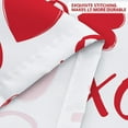 thumbnail image 5 of Funny Valentines Day Shower Curtain for Bathroom Decor - XOXO Romantic Waterproof Fabric Bathroom Curtain Set with 12 Hooks for Bathtubs, Washable - 72" x 72", White, 5 of 6