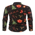 thumbnail image 3 of Men‘s Christmas Dress Shirts Fun Printed Long Sleeve Regular Fit Button Down Shirts Light Blue M, 3 of 7