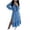 *Blue, variant on ClodeEU Womens Printed Slit V-Neck Long Sleeve Dress,Boho Floral Tunic Long Dresses Black,Womens Plus XL