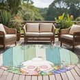 thumbnail image 4 of Cute Easter Bunny Round Area Rug 8Ft Washable Large Circle Rugs for Living Room Dorm, Eucalyptus Leaves Colorful Eggs Wooden Non-Slip Carpet Floor Mats Indoor Outdoor Carpet Runner Home Decor, 4 of 8