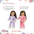thumbnail image 4 of Emily Rose 18 Inch Doll Clothes and Accessories 6-Piece Doll Pajamas PJs Bundled Gift Set with Bunny and Fluffy Pink Slippers, 4 of 8