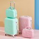 thumbnail image 4 of Bolsa de cosméticos de moda para mujer, Maleta rodante de 20/24 pulgadas, estuche con ruedas para estudiantes, Maleta de viaje con contraseña, 2 unidades por juego, 4 of 4