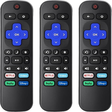 3 Pack) Replacement Remote for -TV-Remote Compatible for All Onn-Hisense-TCL-Westinghouse-Sharp--Element TV Remotes
