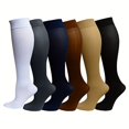 thumbnail image 4 of 1Pairs Unisexe Chaussettes de Compression Colorées Rouge Vert et Bleu Genou Hauts Stocks pour les Hommes et les Femmes Chaussettes de Sport pour les Sports de Course en Plein Air et la Randonnée, 4 of 7