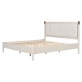 thumbnail image 3 of Christopher Knight Home Solid Wood King Bed Frame with Upholstered Headboard and High Base, Gray+Light Gray, 3 of 13