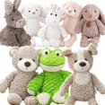 thumbnail image 2 of Conejo de patas largas para niños, oso de peluche suave de alta calidad, perro, elefante, unicornio, animales de dibujos animados, juguete de apaciguar para bebés, 2 of 4
