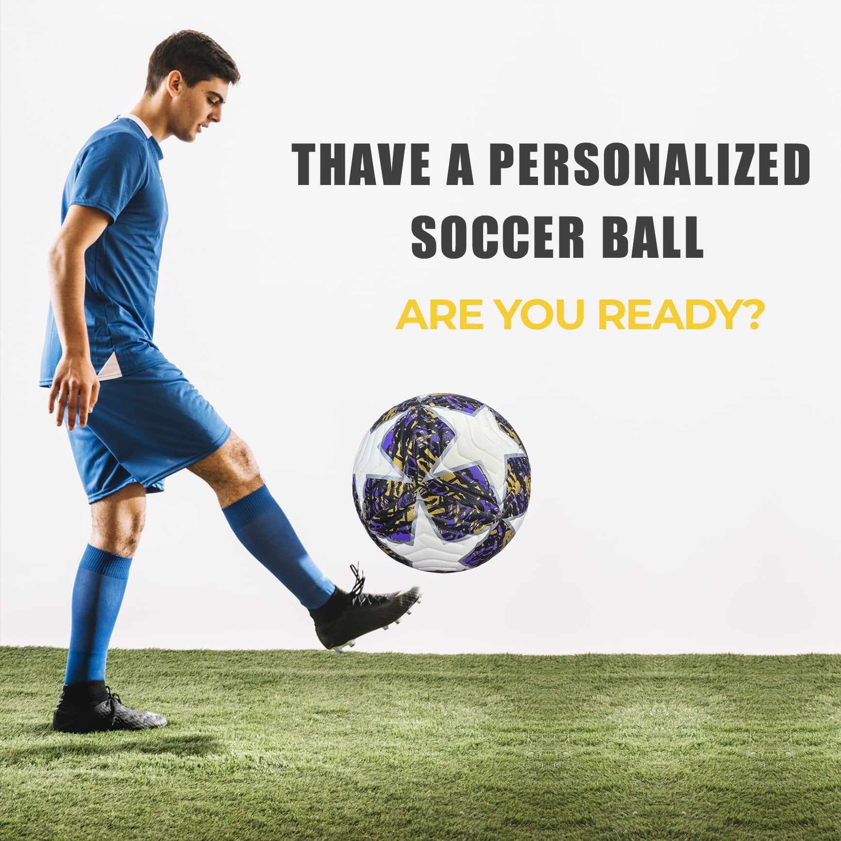 Premium Europe Cup Themed Size 5 Soccer Balls - Diverse Vibrant Colors, Ideal for Adult & Youth Players, Durable Construction for All - Weather Play