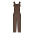 thumbnail image 6 of Tejiojio Womens Solid Spring and Summer Casual Sleeveless Sweater Jumpsuit Knit Rompers Lounge Outfits Overalls, 6 of 7