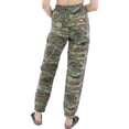 thumbnail image 2 of DICKIES Womens Green Zippered Pocketed Cargo Jogger Elastic Waist Cuff Camouflage High Waist Pants Juniors XS, 2 of 2