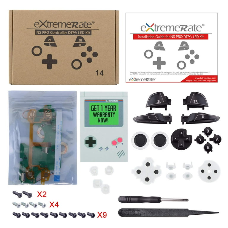 eXtremeRate Replacement DIY Colorful ABXY Buttons Directions Keys