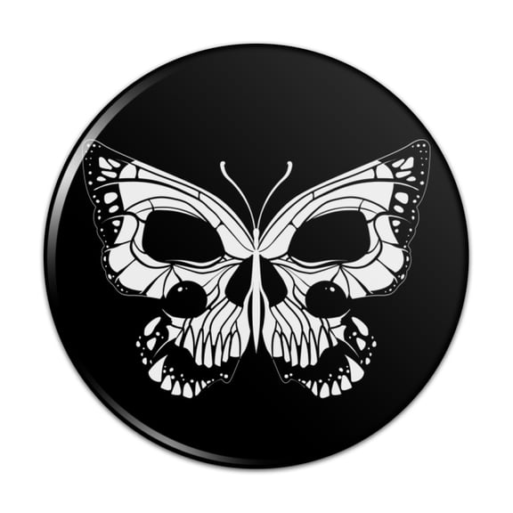 Butterfly Skull Insect Pinback Button Pin