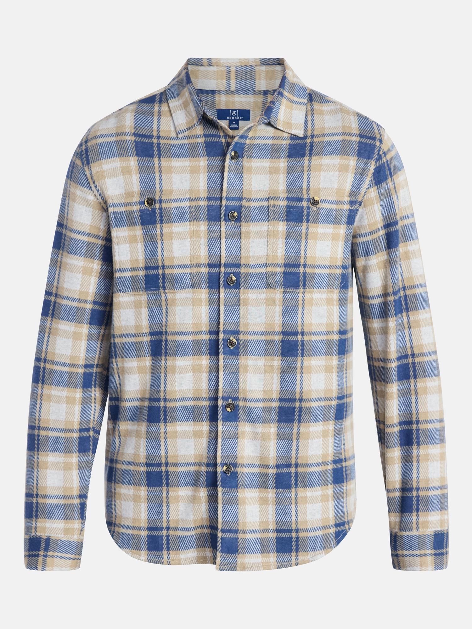 George Men's & Big Men's Knit Overshirt with Long Sleeves, Sizes S-3XL