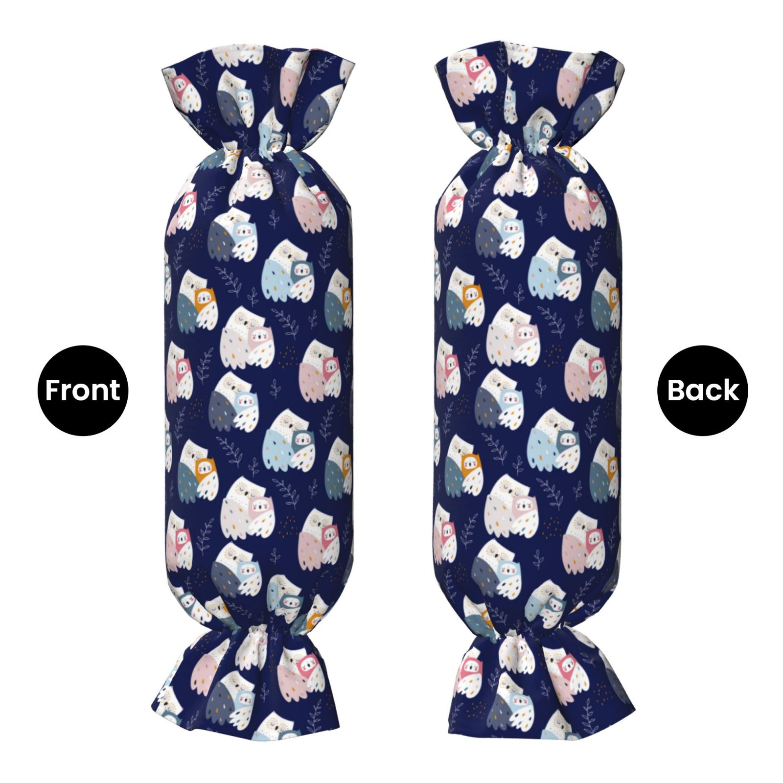 Xecao Mom And Baby Owls Print+Candy-Inspired Plush Pillow for Men Women Suitable for Beds, Sofas, Game Rooms Drawstring Closure