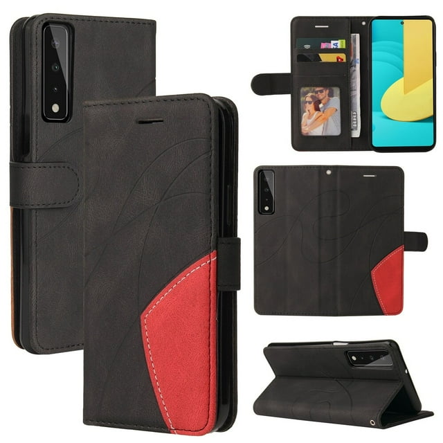Case for LG Stylo 7 5G/4G Leather Wallet Book Flip Folio Stand View Cover - Black