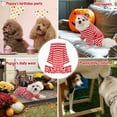 thumbnail image 6 of MYATED 2PCS Red and White Striped Dog Shirt with Matching Hat, Holiday Halloween Christmas Pet Clothes for Puppy Party, Medium, 6 of 6