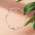 thumbnail image 2 of Segolike Women Bracelet Chain Bracelet Mother's Day Gift Decor Link Bracelet Wrist Jewelry for Party Birthday Street Valentine Wedding , Two Hearts, 2 of 8