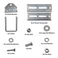 thumbnail image 2 of 8 Pack - 8" Galvanized Swivel Top Bunk Bracket Kit with Hardware for Boat Trailer, fits 3x3 Cross Members, Heavy Duty, 2 of 5