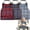 Plaid, variant on Paw Legend 3 Pack Adult Bibs with Crumb Catcher, Waterproof Adult Clothing Protectors, Adjustable Reusable Feeding Bib for Women Men Elderly Seniors