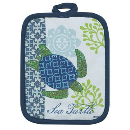 Kay Dee Coastal Blue and Green Sea Turtle in Coral Kitchen Pot