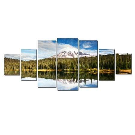 Huge Original Art (Startonight Huge Canvas Wall Art Mountain Landscapes, Home Decor, Dual View Surprise Artwork Modern Framed Wall Art Set of 7 Panels Total 39.37 x 94.49)