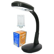 Baltoro-Power Sunlight Desk Lamp Natural Spectrum Sunlight. Simulates Daylight 27 Watts power usage. Convenient Goose Neck style to adjust the light where its needed the most. Color Black - SL5726B