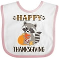 thumbnail image 3 of Inktastic Happy Thanksgiving Holiday Raccoon Boys or Girls Baby Bib, 3 of 4